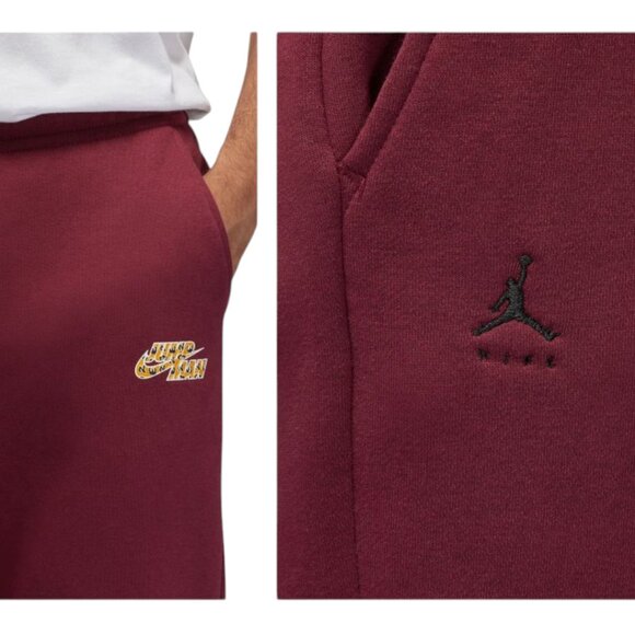 Nike Air Jordan Men's Size 2XL Sweatsuit 2pc Tracksuit Matching Burgundy Set NWT - Picture 10 of 11